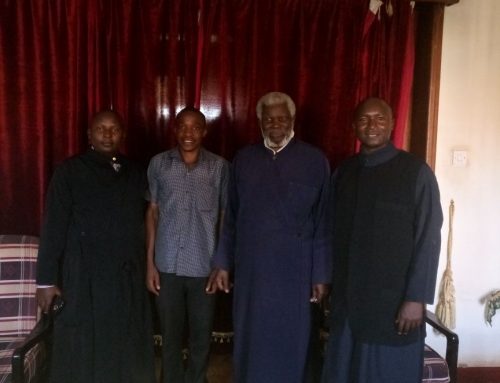 Fr Constantinos in Archbishop Jonah reception room after His arrival in Uganda