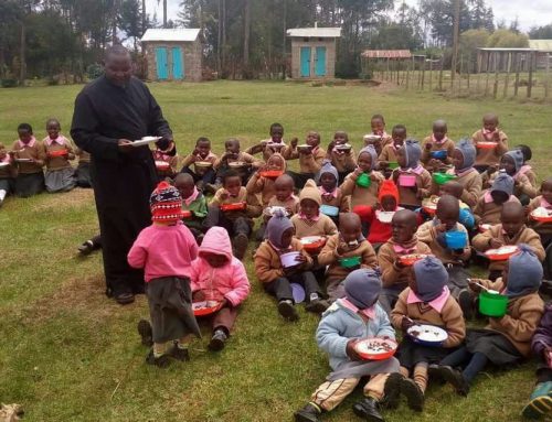 Father Constantinos with pupils